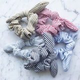 Striped Bow Scrunchie