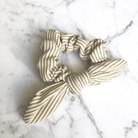 Striped Bow Scrunchie