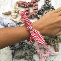 Gingham Bow Scrunchie